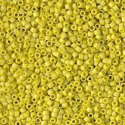 Delica Beads 11/0 - db2283b - Frosted Glazed Yellow Lemon Matte 50g