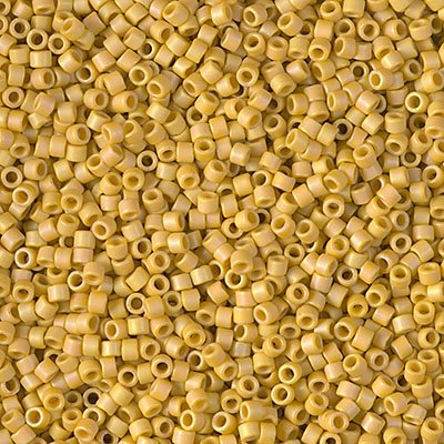 Delica 11/0 Beads - db2302 - Frosted Glazed Rainbow Yellow Matte AB 5.2g