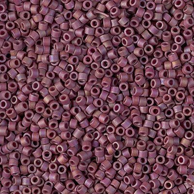 Delica 11/0 Beads - db2308 - Frosted Glazed Rainbow Pink Rosewood Matte AB 5.2g