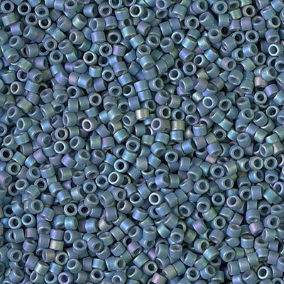 Delica Beads 11/0 - db2316b - Frosted Glazed Rainbow Blue Lapis Matte AB 50g