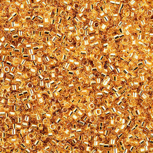 Delica Beads 11/0 - db2521b - Gold Plate Lined Royal 50g