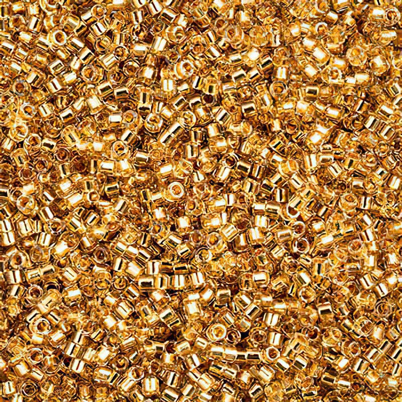 Delica Beads 11/0 - db2525b - Gold Plate Lined Yellow 50g