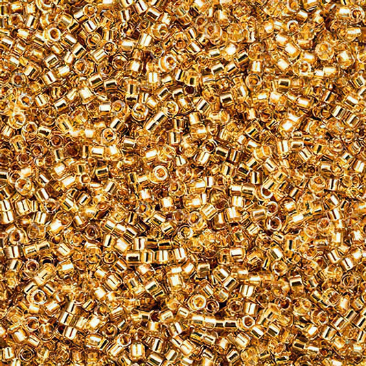 Delica Beads 11/0 - db2525b - Gold Plate Lined Yellow 50g