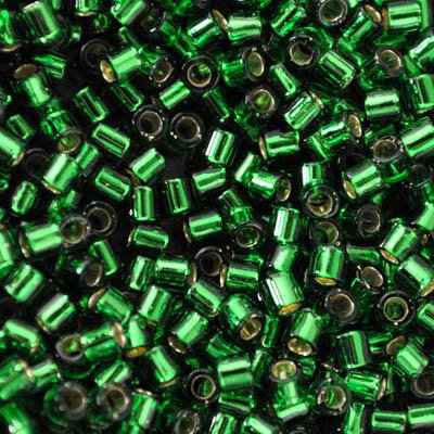 Delica 8/0 Beads - dbl0046 - Silver lined Green 5.2g