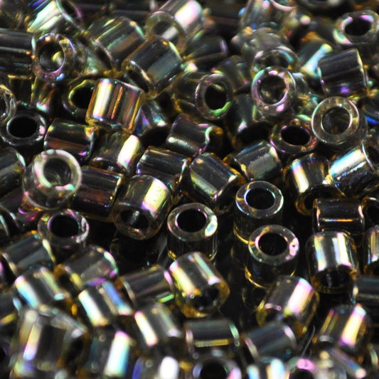 Delica Beads 8/0 - dbl0089b - Dark Amber Lined AB Dyed 50g