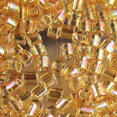 Delica 8/0 Beads - dbl0100 - Transparent Light Topaz AB 5.2g