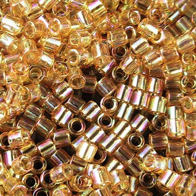 Delica Beads 8/0 - dbl0100b - Transparent Light Topaz AB 50g