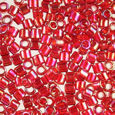Delica 8/0 Beads - dbl0172 - Transparent Red AB 10g