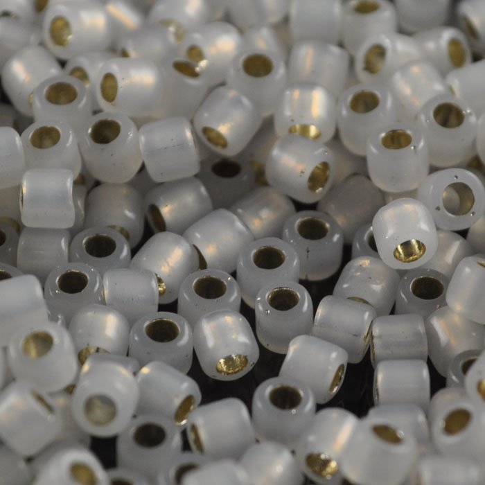 Delica Beads 8/0 - dbl0221b - Silver-Lined White Opal 50g