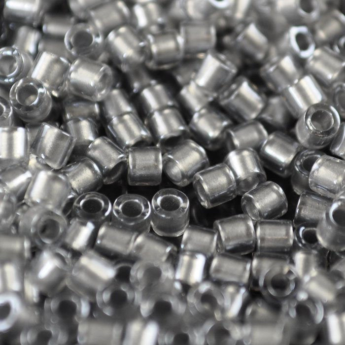 Delica Beads 8/0 - dbl0271b - Pewter Lined Crystal 50g