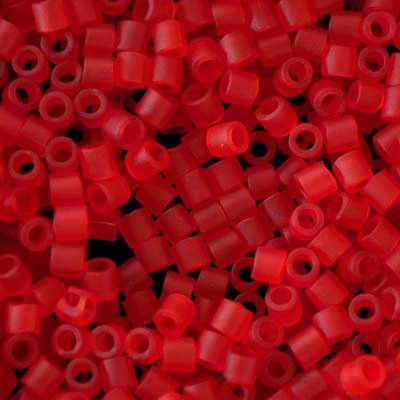 Delica 8/0 Beads - dbl0745 - Matte Transparent Red Orange 10g