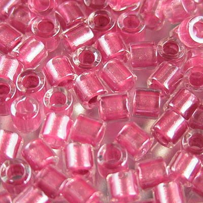 Delica 8/0 Beads - dbl0902 - Sparkling Colour Lined Crystal Peony Pink 5.2g