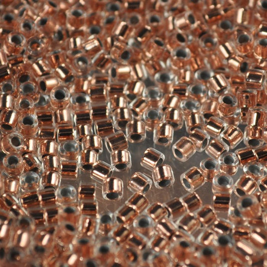 Delica 10/0 Beads - dbm0037 - Crystal Copper-Lined 7.5g