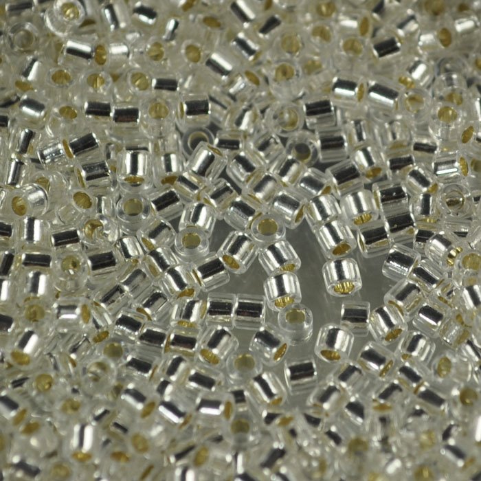 Delica 10/0 Beads - dbm0041 - Silver-Lined Crystal 5.2g