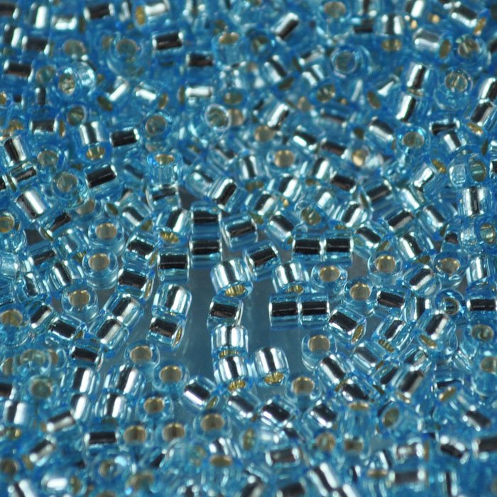 Delica Beads 10/0 - dbm0044b - Silver-Lined Aqua 50g