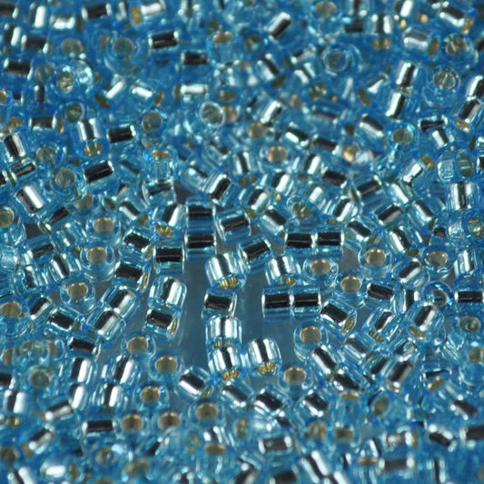 Delica Beads 10/0 - dbm0044b - Silver-Lined Aqua 50g
