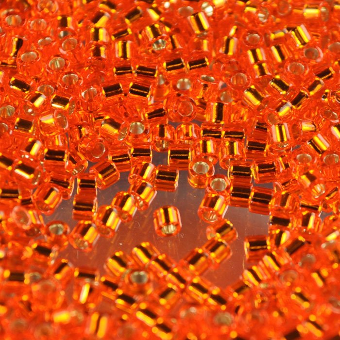 Delica Beads 10/0 - dbm0045b - Silver-Lined Orange 50g