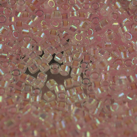 Delica 10/0 Beads - dbm0055 - Pale Pink Lined AB Dyed 7.2g