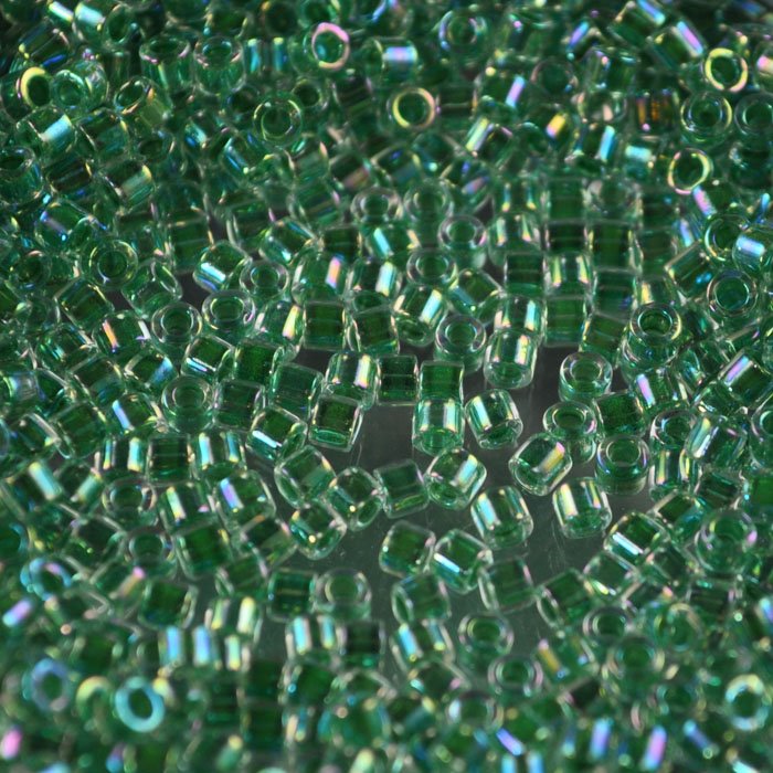 Delica 10/0 Beads - dbm0060 - Green Lime Lined AB 7.5g