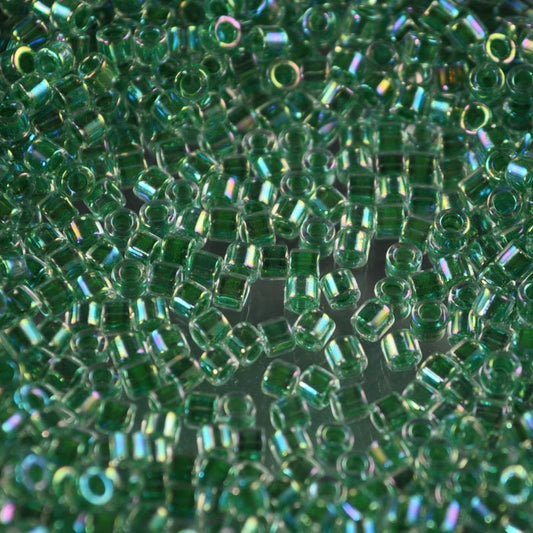 Delica 10/0 Beads - dbm0060 - Green Lime Lined AB 7.5g