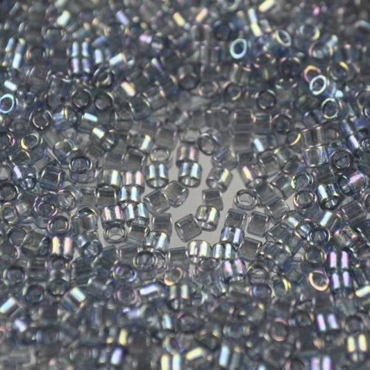 Delica 10/0 Beads - dbm0111 - Transparent Blue Grey Gold Lustre 7.2g