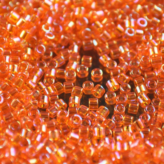 Delica Beads 10/0 - dbm0151b - Transparent Orange AB 50g