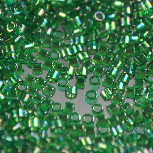 Delica 10/0 Beads - dbm0152 - Transparent Green AB 7.2g