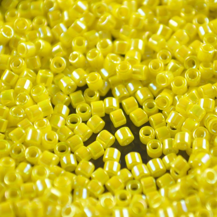 Delica 10/0 Beads - dbm0160 - Opaque Yellow AB 5.2g