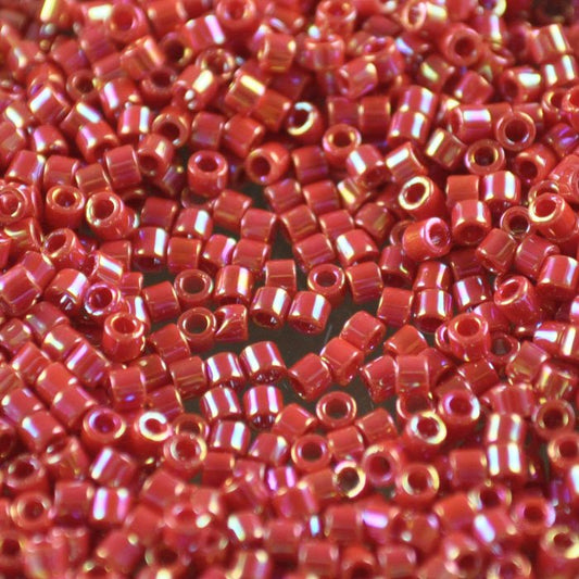 Delica 10/0 Beads - dbm0162 - Opaque Red AB 7.1g