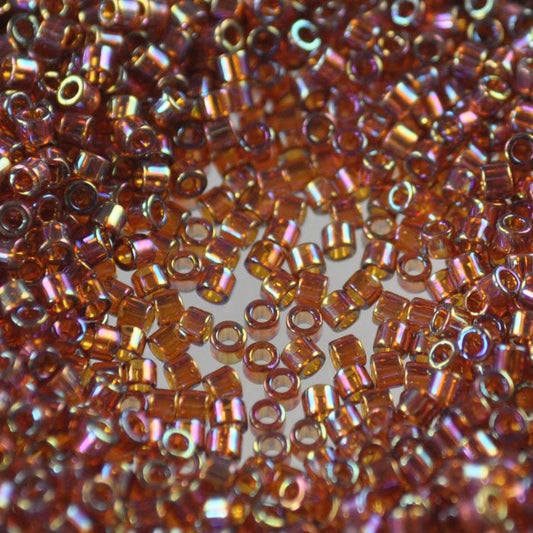 Delica 10/0 Beads - dbm0170 - Transparent Amber AB 7.2g