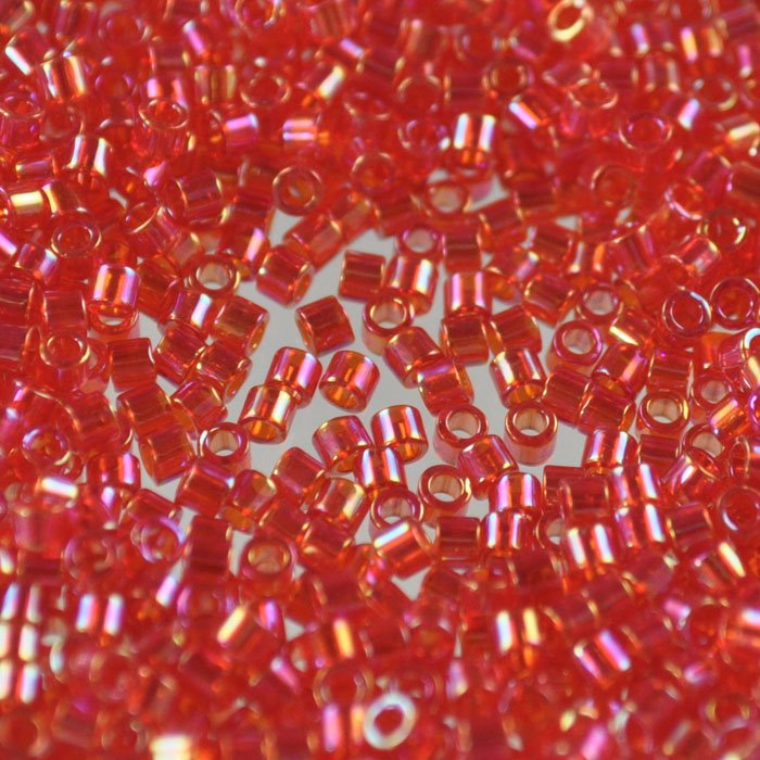 Delica Beads 10/0 - dbm0172b - Transparent Light Siam AB 50g