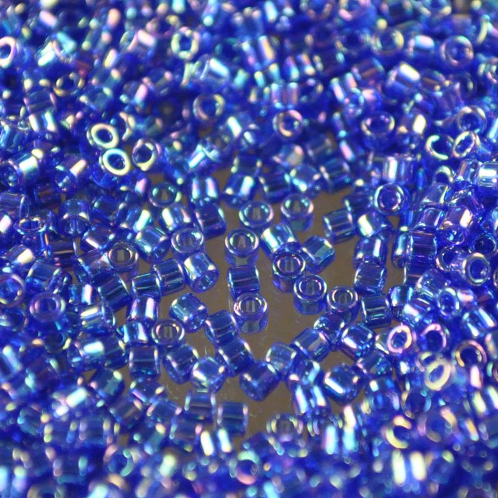 Delica 10/0 Beads - dbm0178 - Transparent Cobalt Blue AB 5.2g