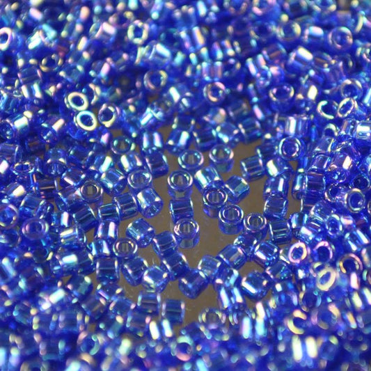 Delica Beads 10/0 - dbm0178b - Transparent Cobalt Blue AB 50g
