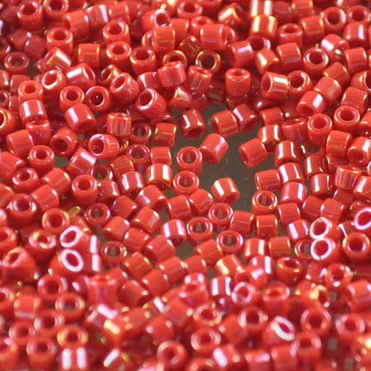 Delica 10/0 Beads - dbm0214 - Cherry Red AB 5.2g