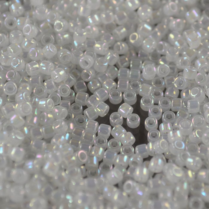 Delica 10/0 Beads - dbm0222 - White Opal AB 5.2g