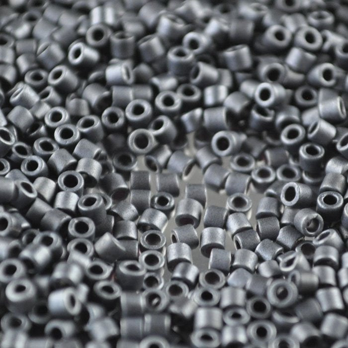 Delica 10/0 Beads - dbm0301 - Matte Gunmetal 7g