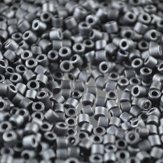 Delica 10/0 Beads - dbm0301 - Matte Gunmetal 7g