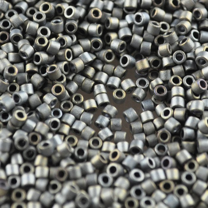 Delica 10/0 Beads - dbm0307 - Matte Metallic Silver Grey 7g