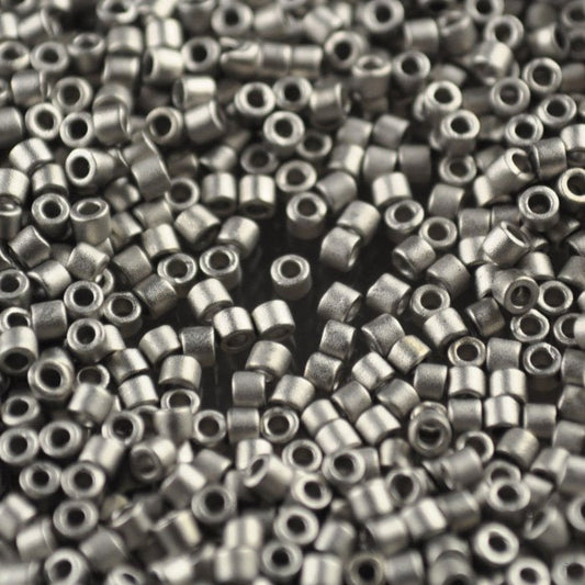 Delica 10/0 Beads - dbm0321 - Matte Nickel Plated 7g