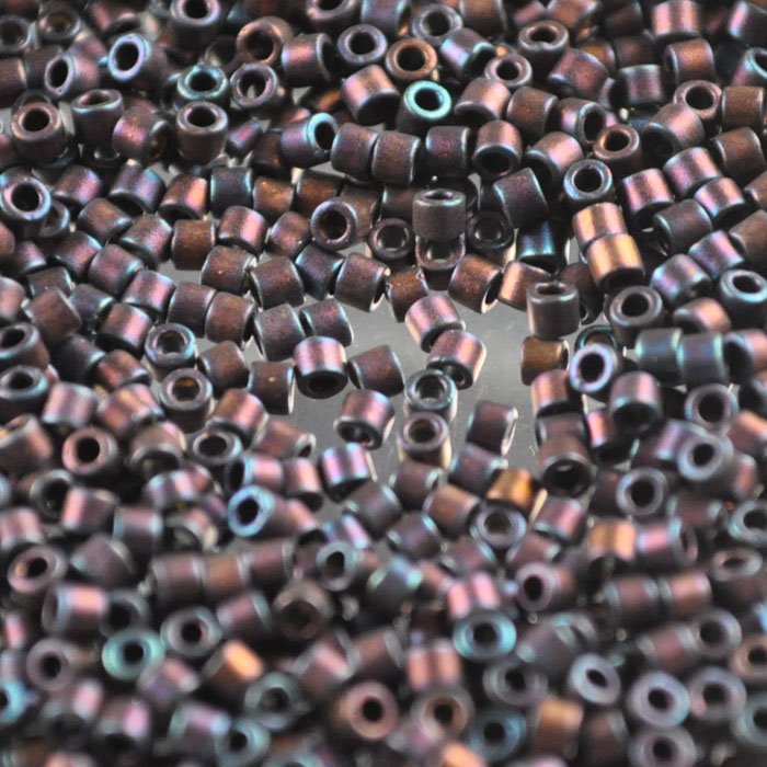 Delica 10/0 Beads - dbm0323 - Matte Metallic Copper Rainbow Iris 7.2g