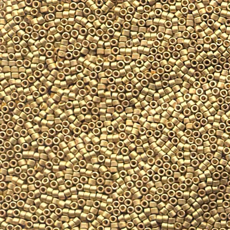 Delica 10/0 Beads - dbm0331 - Matte 24 Kt Gold Plated 7g