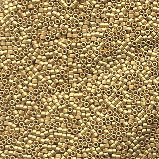 Delica 10/0 Beads - dbm0331 - Matte 24 Kt Gold Plated 7g