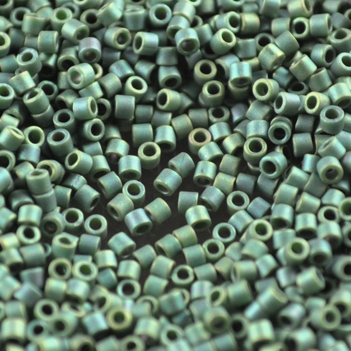 Delica 10/0 Beads - dbm0373 - Matte Metallic Sage Green Lustre 7g