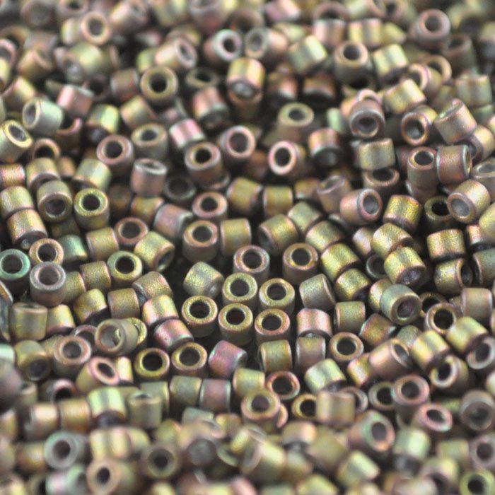 Delica 10/0 Beads - dbm0380 - Matte Metallic Khaki Iris 7g