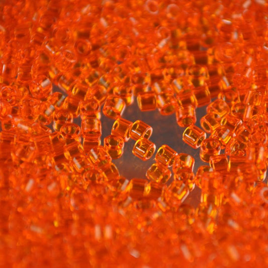 Delica Beads 10/0 - dbm0703b - Transparent Orange 50g