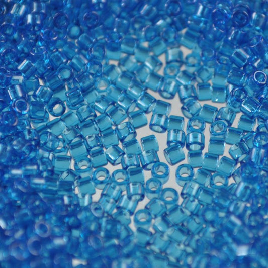 Delica Beads 10/0 - dbm0714b - Transparent Capri Blue 50g