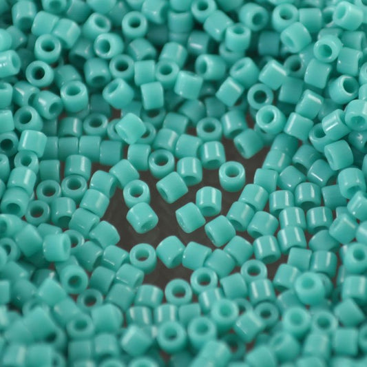 Delica 10/0 Beads - dbm0729 - Opaque Turquoise Green 7.2g