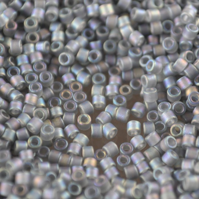 Delica 10/0 Beads - dbm0863 - Matte Transparent Grey AB 7.5g