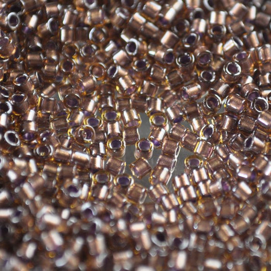 Delica 10/0 Beads - dbm0912 - Sparkle Cinnamon Lined Topaz 7.2g