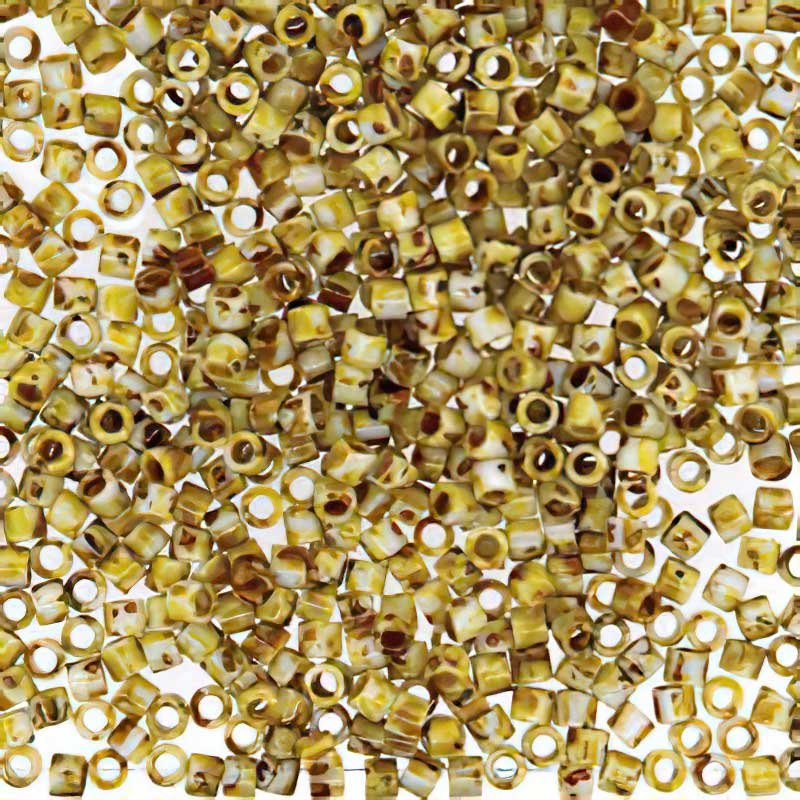 Delica 10/0 Beads - dbm2262 - Matte Canary Yellow Picasso 7.2g